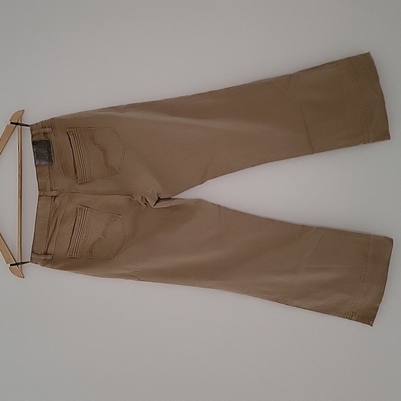 Luisa Cerano | tan denim cropped pants | size 10 - Picture 6 of 7